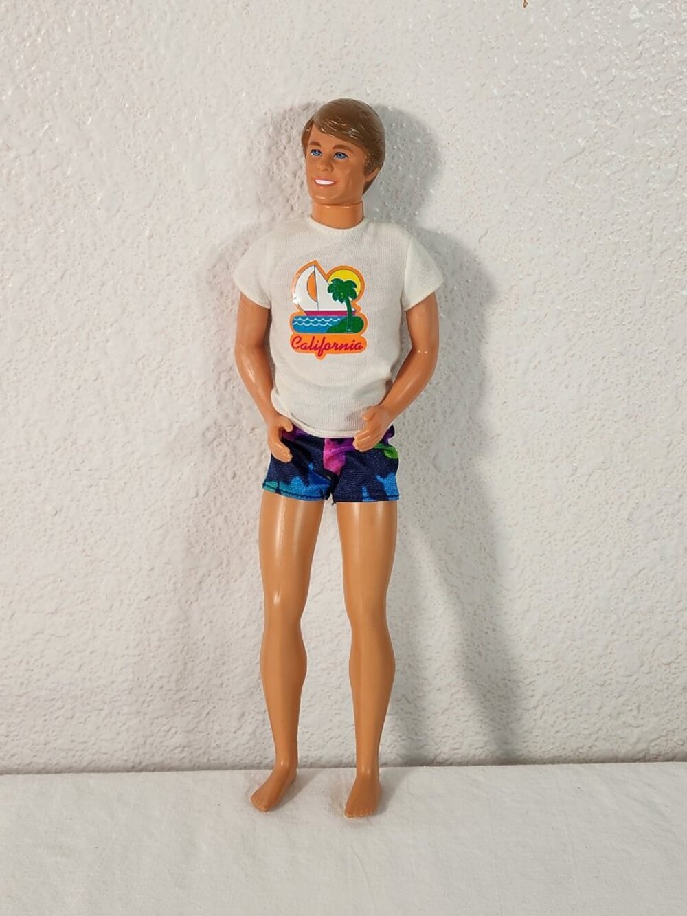 1987 Beach Island Fun Ken Doll Original Shirt Swim Trunks Mattel Barbie FastShip